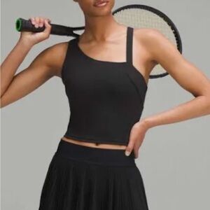 Lululemon Everlux Black Asymmetrical Athletic Tank Top